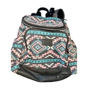 KELTY TRAVEL TOTE BACKPACK DIAPER BAG AZTEC PRINT PINK BLUE Excellent Condition